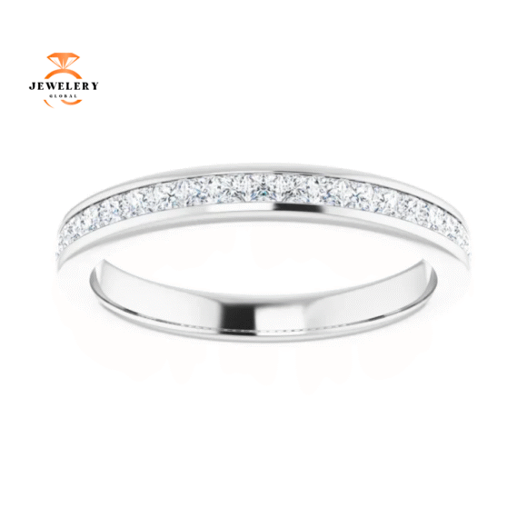 14KT Gold 1/2 CTW Princess Diamond Channel Set Band - Image 2