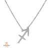 14KT GOLD 0.12 CARAT ROUND DIAMOND SAGITTARIUS NECKLACE- 2 COLORS