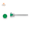 14KT GOLD 1/4 CTW ROUND EMERALD EARRINGS