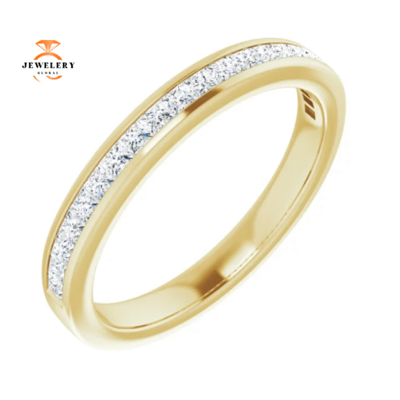 14KT Gold 1/2 CTW Princess Diamond Channel Set Band - Image 4