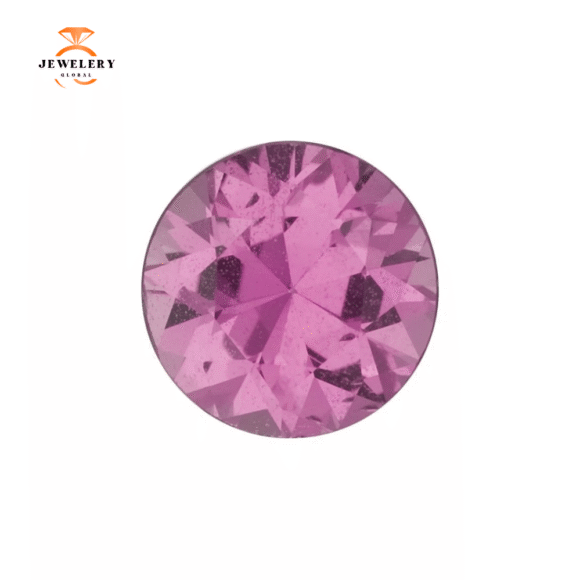 14KT GOLD 0.24 CTW PINK SAPPHIRE & 0.12 CTW DIAMOND FRENCH-SET 5 STONE BAND - Image 7