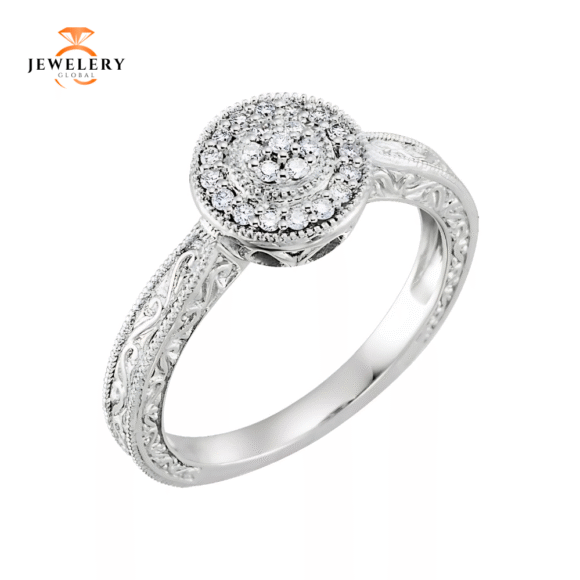 10KT WHITE GOLD 1/6 CTW DIAMOND PROMISE RING
