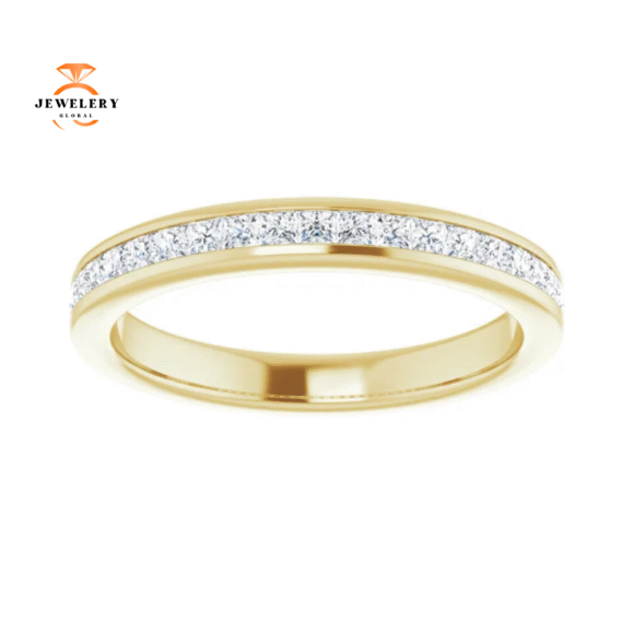 14KT Gold 1/2 CTW Princess Diamond Channel Set Band - Image 5