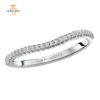 14KT GOLD .08 CTW ROUND DIAMOND CURVED PAVÉ BAND