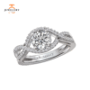 14KT 1/4 CTW DIAMOND SPLIT SHANK TWIST SETTING FOR 1 CT ROUND
