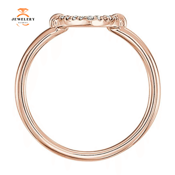 14KT GOLD .08 CTW ROUND DIAMOND HEART RING - Image 2