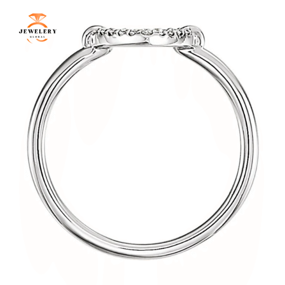 14KT GOLD .08 CTW ROUND DIAMOND HEART RING - Image 4