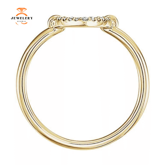 14KT GOLD .08 CTW ROUND DIAMOND HEART RING - Image 6