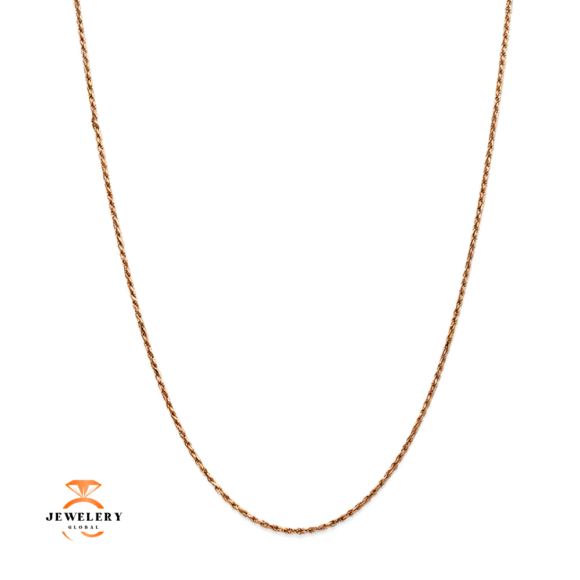 14KT ROSE GOLD 1.8MM DIAMOND CUT ROPE CHAIN - 4 LENGTHS AVAILABLE