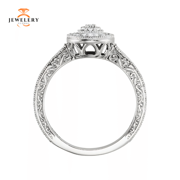 10KT WHITE GOLD 1/6 CTW DIAMOND PROMISE RING - Image 2