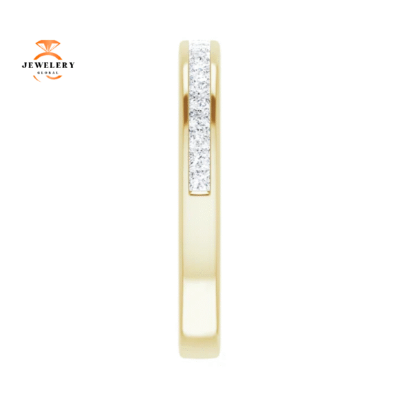 14KT Gold 1/2 CTW Princess Diamond Channel Set Band - Image 6