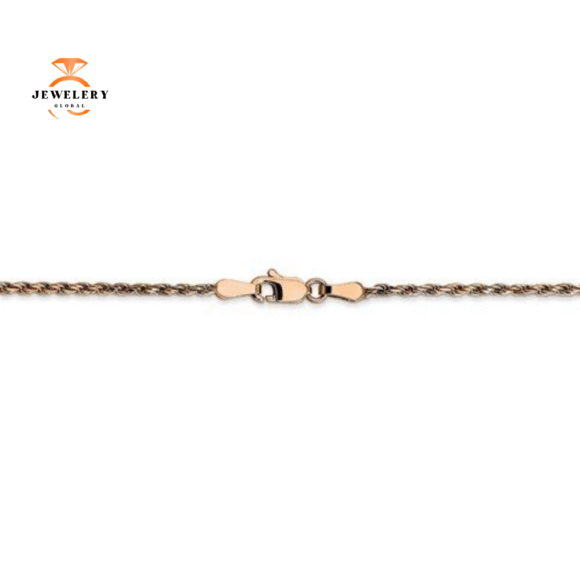 14KT ROSE GOLD 1.8MM DIAMOND CUT ROPE CHAIN - 4 LENGTHS AVAILABLE - Image 2