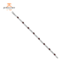 10KT WHITE GOLD 2.40 CTW GARNET & DIAMOND BRACELET