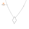 14KT White Gold .40 CTW Diamond Moroccan Pendant