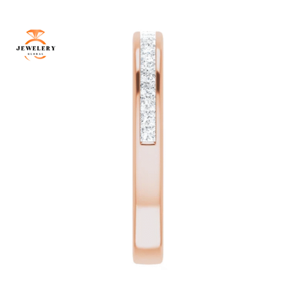 14KT Gold 1/2 CTW Princess Diamond Channel Set Band - Image 9