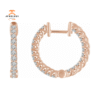 14KT GOLD 1 CTW INSIDE OUT HOOP EARRINGS - 20.1MM