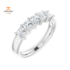 14KT Gold 1 CTW Princess Diamond 5 Stone Band