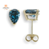 14KT GOLD 1.70 CTW LONDON BLUE TOPAZ EARRINGS