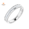 14KT Gold 1 CTW Princess Diamond Channel Set Band