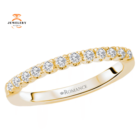 14KT GOLD 1/4 CTW ROUND DIAMOND 12 STONE BAND - Image 2