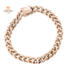 14KT ROSE GOLD 10MM MEN'S CURB LINK BRACELET