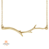 14KT TREE BRANCH BAR NECKLACE -16-18" ADJUSTABLE CHAIN