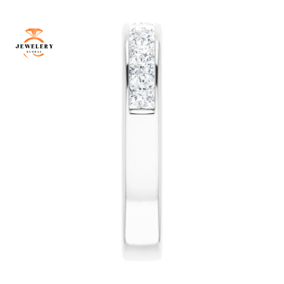 14KT Gold 1 CTW Princess Diamond Channel Set Band - Image 4