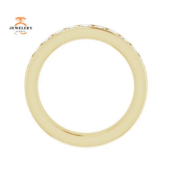 14KT Gold 1 CTW Princess Diamond Channel Set Band - Image 6
