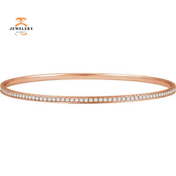 14KT Gold 1 1/2 CTW Diamond Bangle Bracelet
