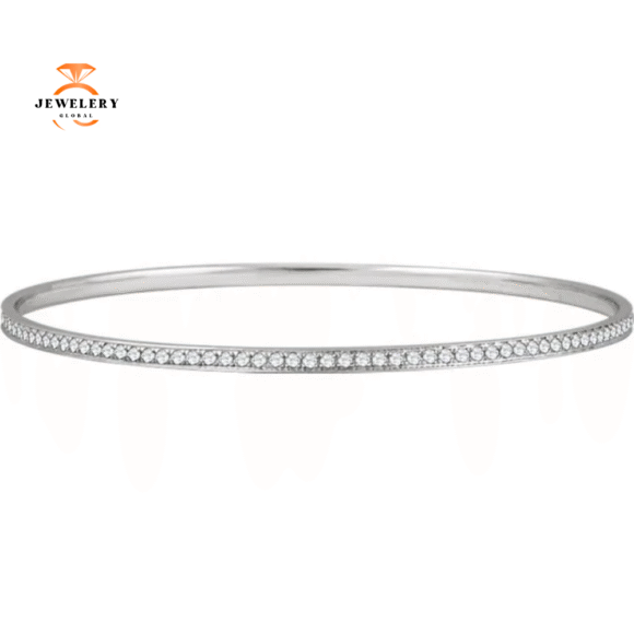 14KT Gold 1 1/2 CTW Diamond Bangle Bracelet - Image 2