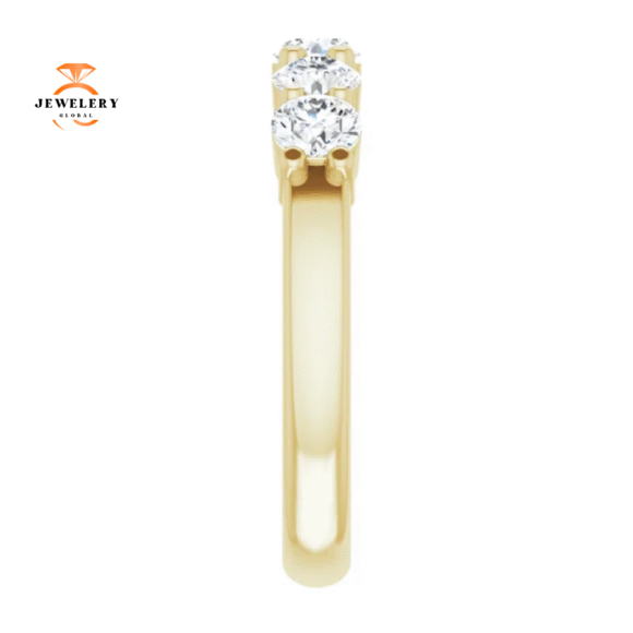 14KT Gold 1 CTW Round Diamond 5 Stone Band - Image 8