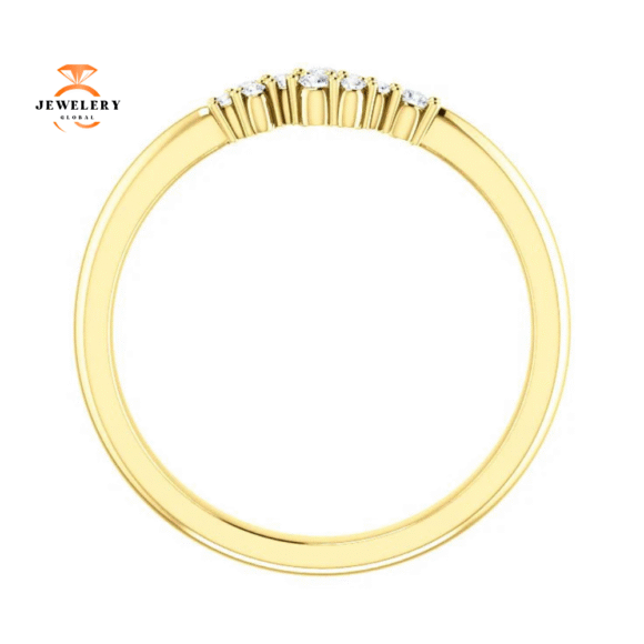 14KT Gold 1/10 CTW DIAMOND STACKABLE CLUSTER RING - Image 8