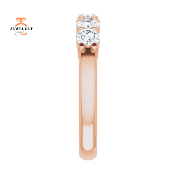 14KT Gold 1 CTW Round Diamond 5 Stone Band - Image 12