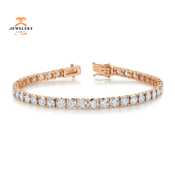 14KT GOLD 3 CARAT DIAMOND TENNIS BRACELET