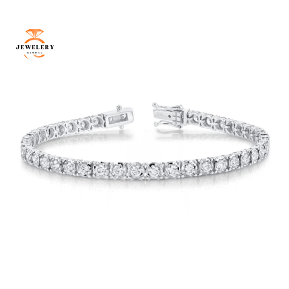 14KT GOLD 3 CARAT DIAMOND TENNIS BRACELET - Image 2