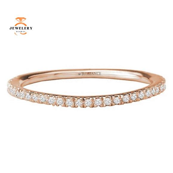 14KT GOLD 1/7 CTW DIAMOND 35 STONE CURVED BAND - Image 4