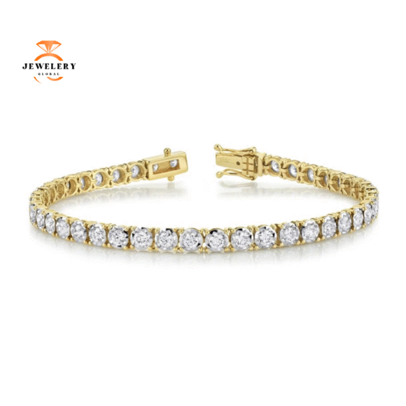 14KT GOLD 3 CARAT DIAMOND TENNIS BRACELET - Image 3