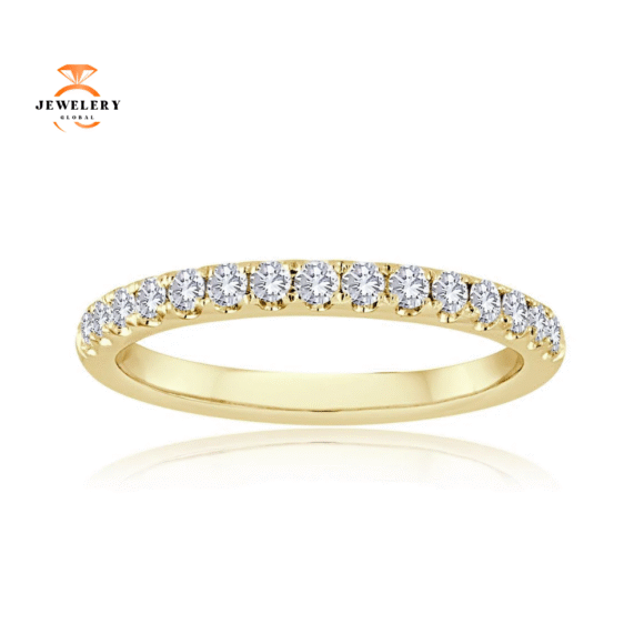 14KT Gold 1/2 CTW Round Diamond 13 Stone Band - Image 4