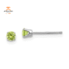 14KT GOLD 1/4 CTW ROUND PERIDOT EARRINGS