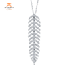 14KT Gold 0.29 CTW Diamond Feather Necklace