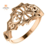 14KT GOLD VINTAGE INSPIRED FILIGREE RING