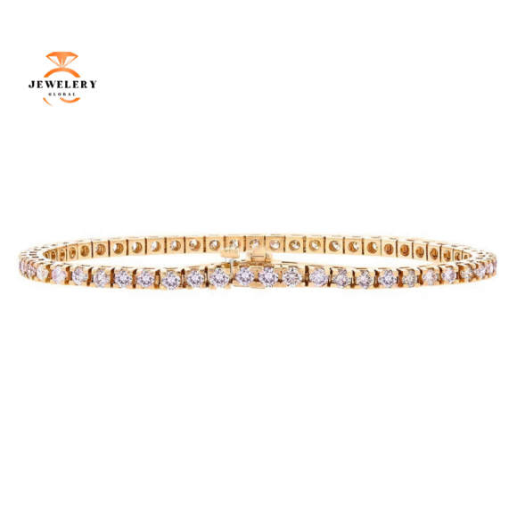14KT ROSE GOLD 4.06CTW DIAMOND TENNIS BRACELET - Image 2