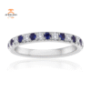 14KT GOLD 0.56 CTW SAPPHIRE & DIAMOND BAND