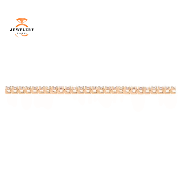 14KT ROSE GOLD 4.06CTW DIAMOND TENNIS BRACELET - Image 4