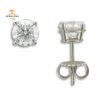 14KT WHITE GOLD 1 1/2 CTW ROUND DIAMOND EARRINGS