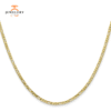 10KT YELLOW GOLD 2.2MM FLAT FIGARO CHAIN NECKLACE - 6 LENGTHS