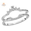 14KT Gold 1/4 CTW Diamond Curved Nesting Band