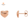 14KT GOLD DIAMOND HEART EARRINGS