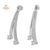 14KT WHITE GOLD 0.12 CTW ROUND DIAMOND EARRING JACKETS