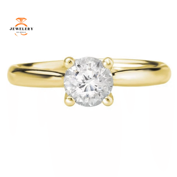 14KT GOLD 1/7 CTW DIAMOND TRELLIS SOLITAIRE SETTING FOR 1-1.25 CT ROUND - Image 6